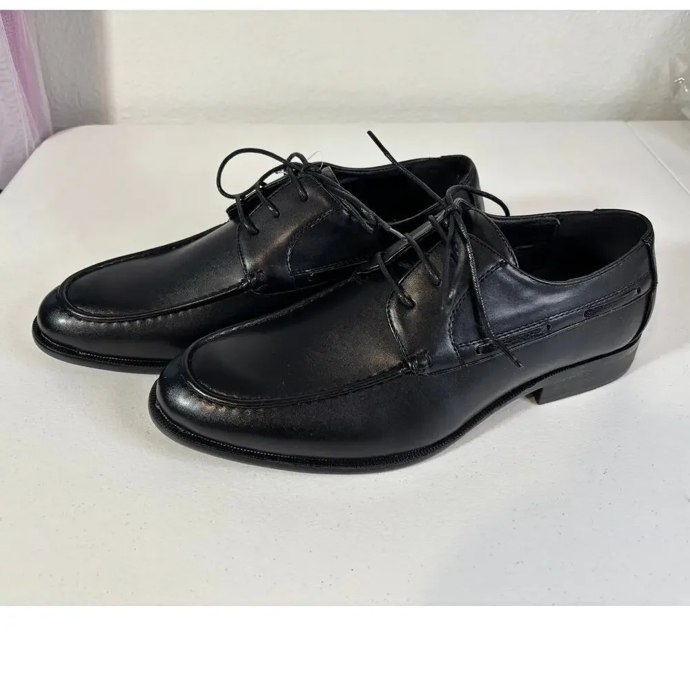 Tahari NWT Men's Size US 8.5 Black Leather Oxford Dress Shoes - Randall